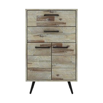Rustic Tallboy With 4 Drawers Acacia Wood