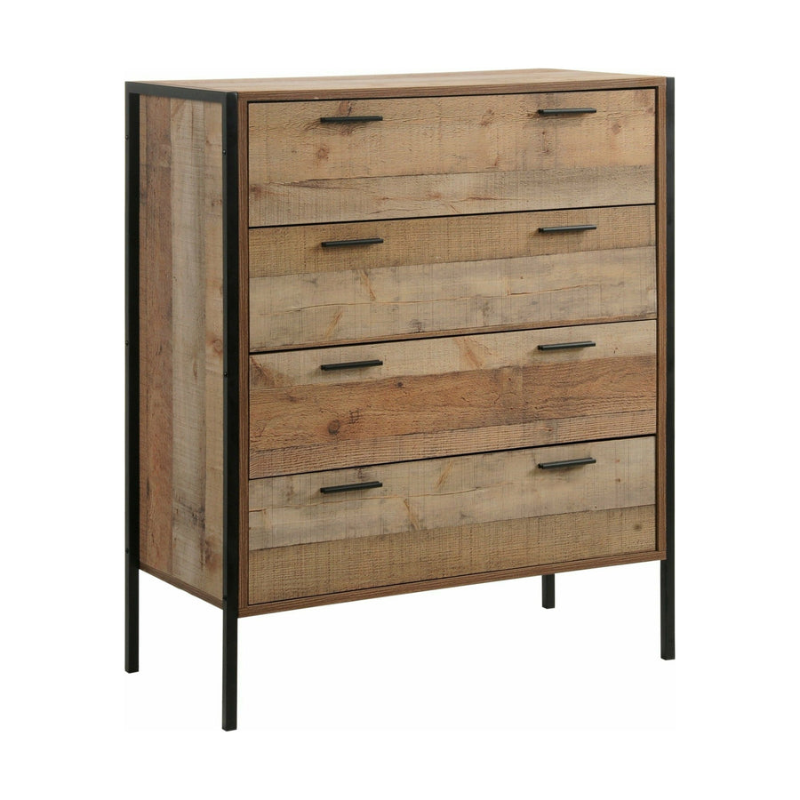 Tallboy with 4 Storage Drawers Oak