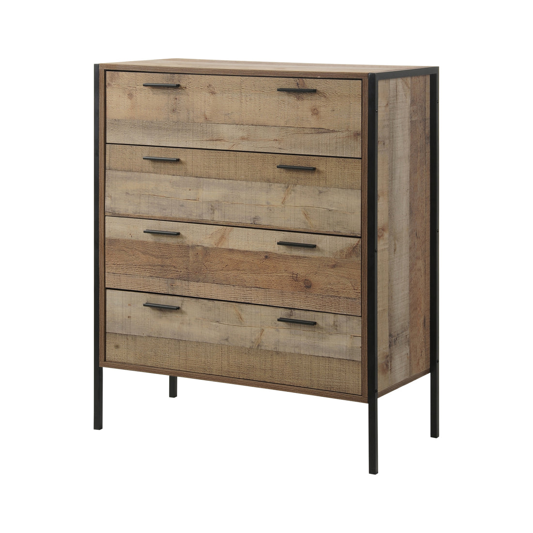 Tallboy with 4 Storage Drawers Oak