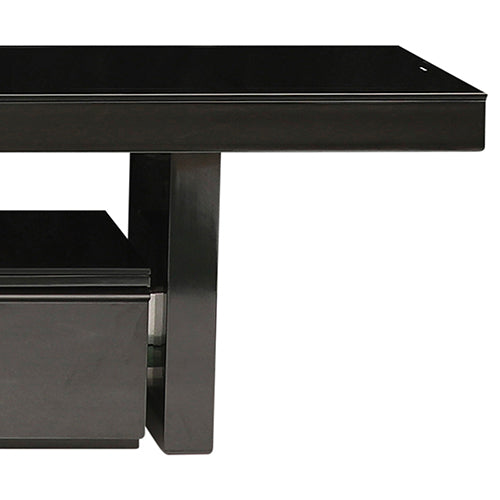 Extendable Entertainment Unit with 3 Storage Drawers - Gloss Black