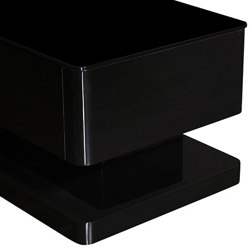 Entertainment Unit with 3 Storage Drawers - Gloss Black