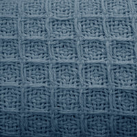 Cotton Waffle Blanket Dusk Blue King