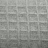 Cotton Waffle Blanket Silver Single