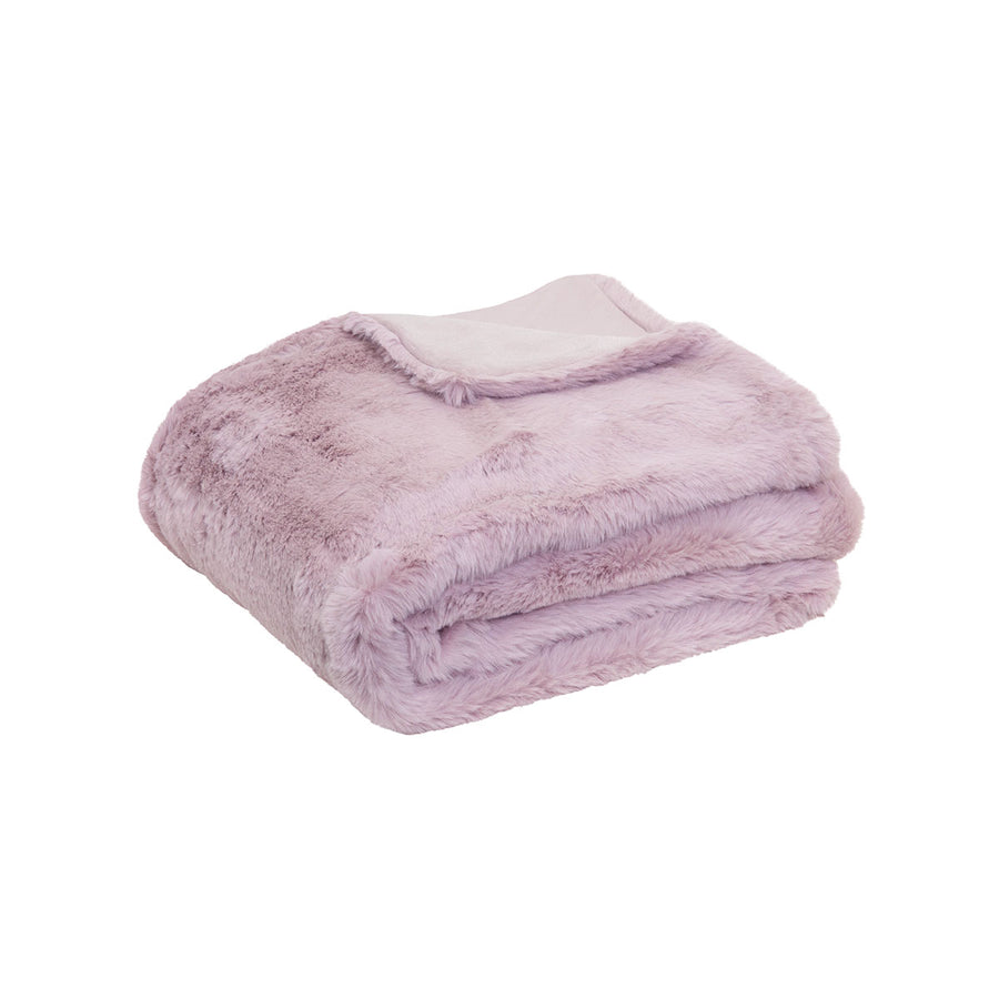 Home Arlo Faux Fur Throw Lilac