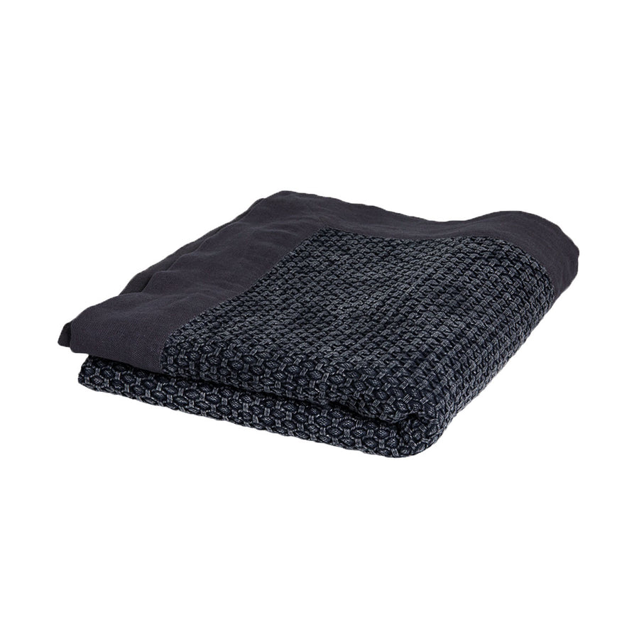 Home Taylor Cotton Jacquard Throw Rug Charcoal