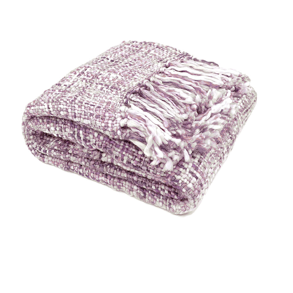 Knitted Weave Throw 127x152cm - Lilac Hint