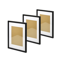 Photo Frames Collage Black A3 Picture Frame Wall Set Home Decor 3PCS