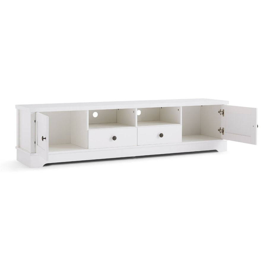 White Coastal Style 180cm Entertainment Unit