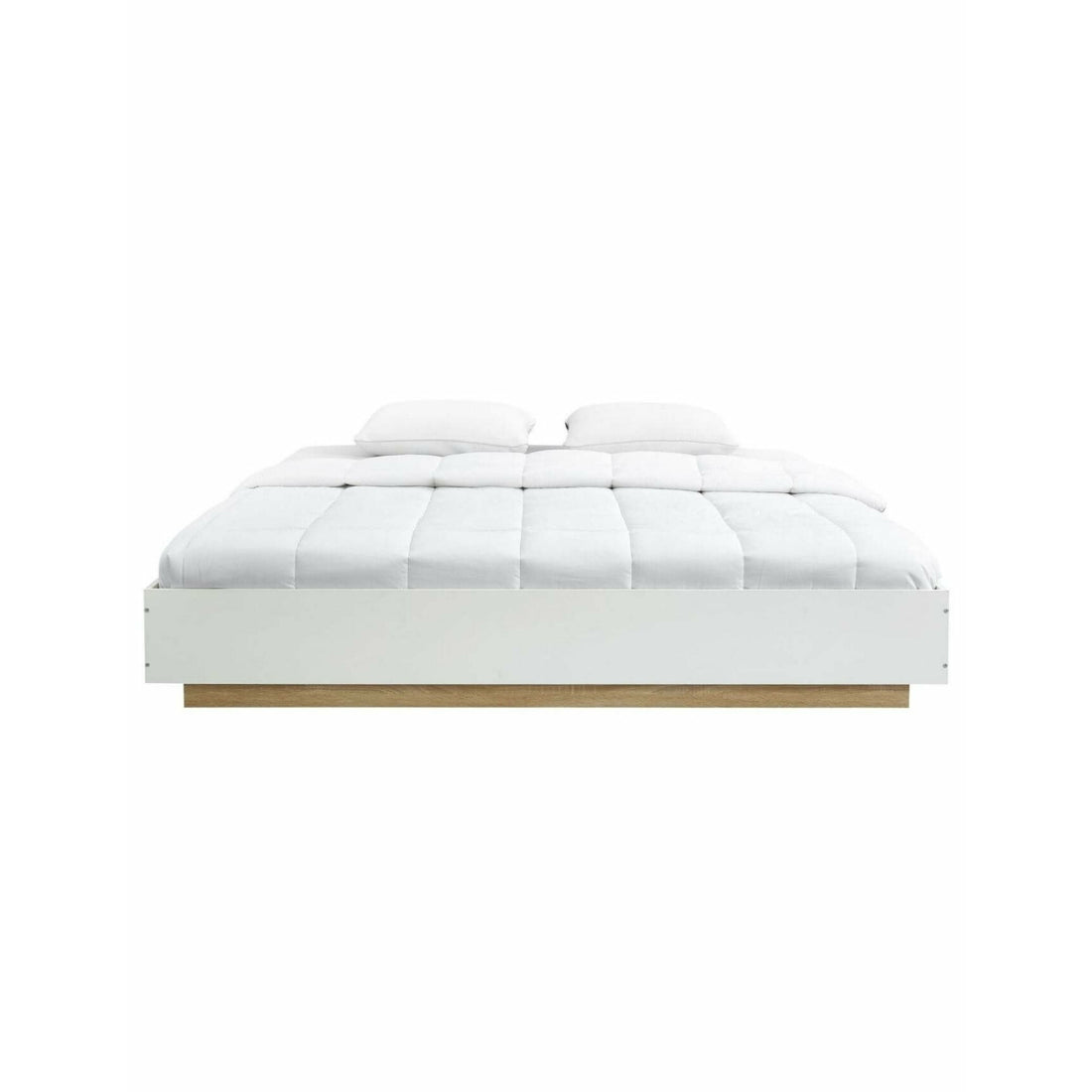 White Oak Industrial Contemporary Bed Base