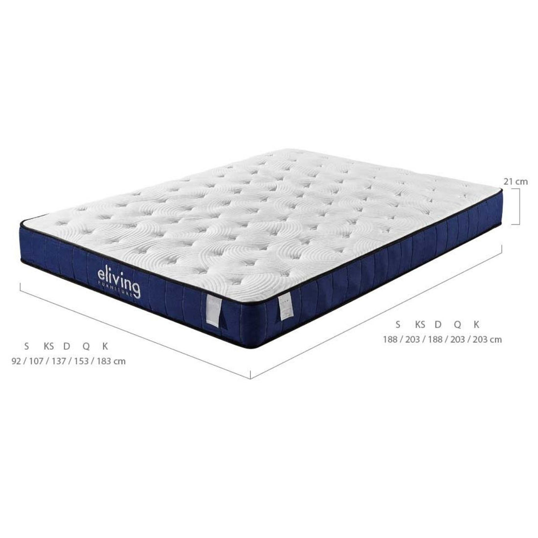 Cool Gel Memory Foam Mattress 5 Zone Pocket Spring - Double