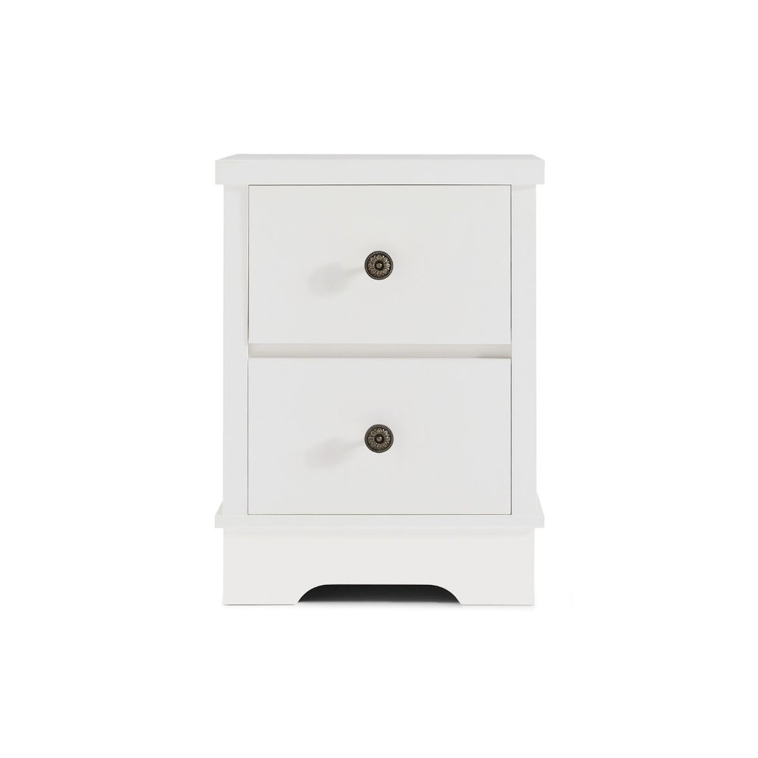 White Coastal Style Bedside Table