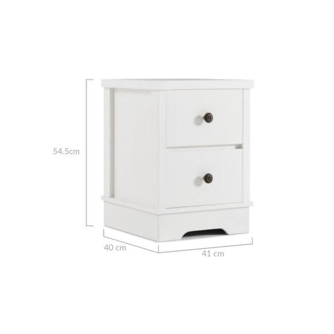 White Coastal Style Bedside Table