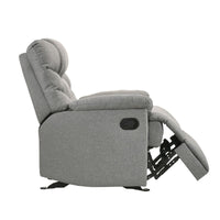 Rocking Fabric Recliner Chair - Light Grey