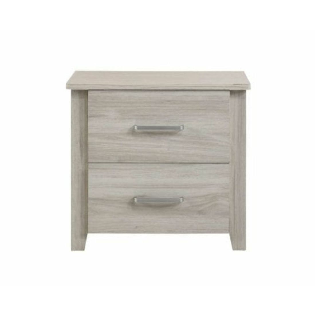 White Oak Bedside Table with 2 Drawers