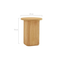 Kate Round Column Side Table in Natural