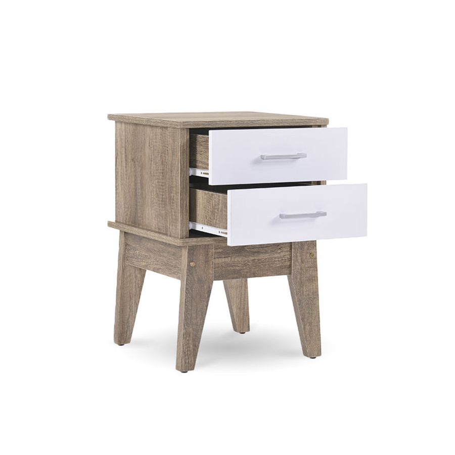 Bedside Table White Oak