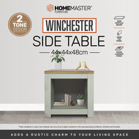 Home Master Winchester Two Tone Side Table Stylish Flawless Design 44 x 48cm