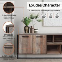 Vogue Wood Tone Sideboard Stylish Rustic Flawless Design 150cm