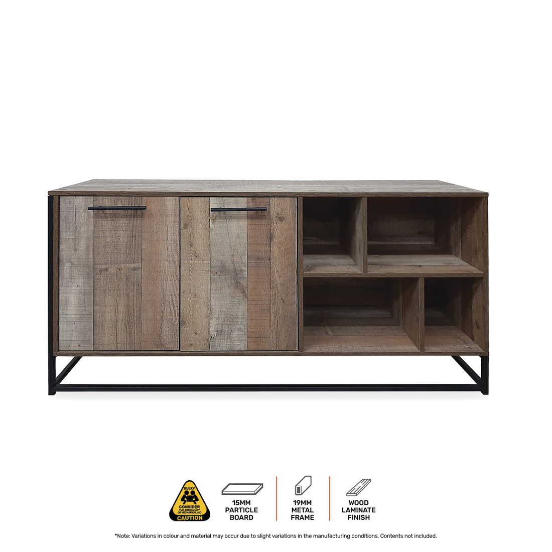 Vogue Wood Tone Sideboard Stylish Rustic Flawless Design 150cm